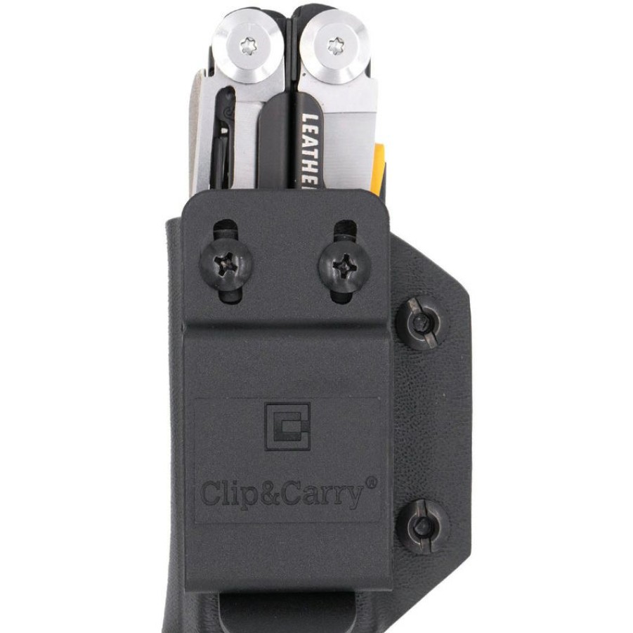 Knife Care * | Typical Style Clp066 Clip & Carry Leatherman Signal Multi Tool Sheath Black