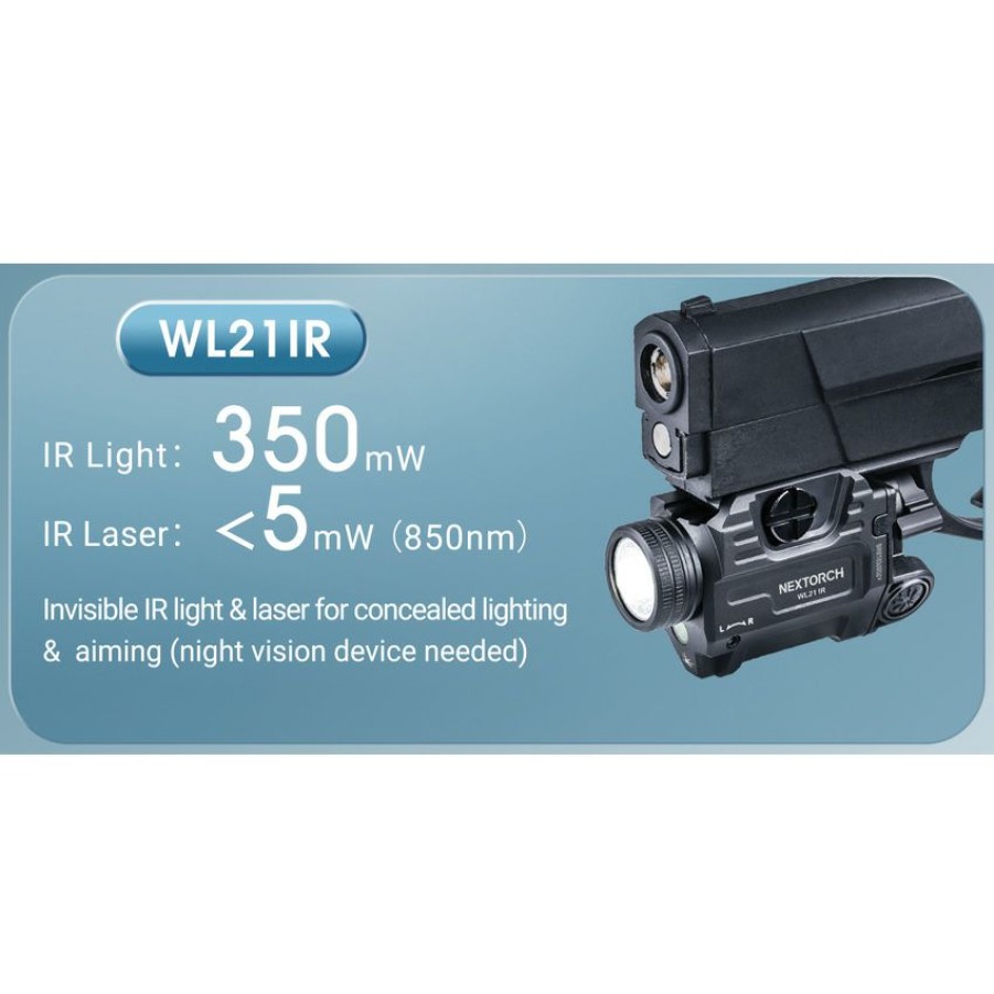 Tools * | 100% Guarantee Nxwl21Ir Nextorch Wl21 Weapon Light Ir