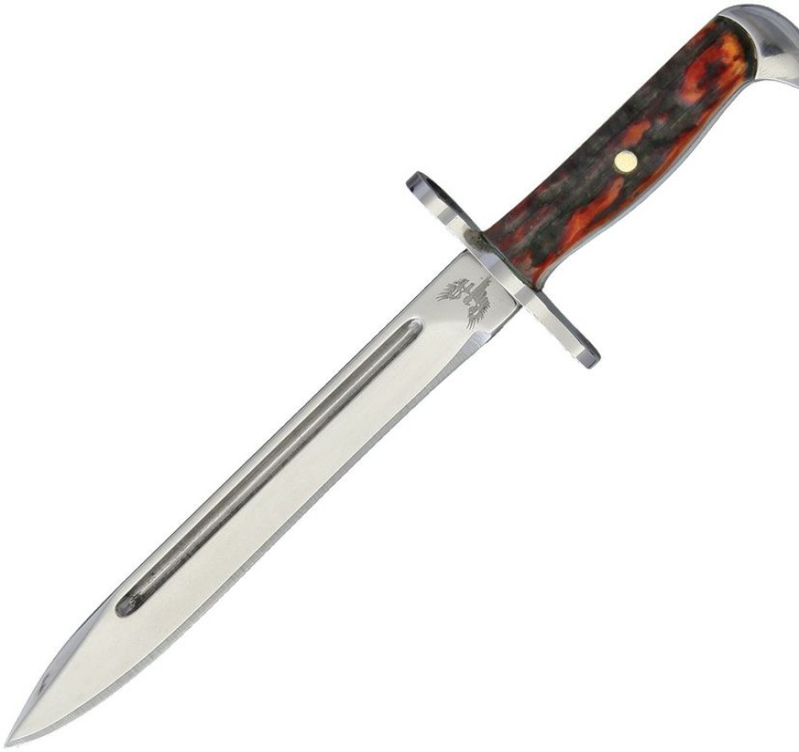 Knives * | Cbr349 Combat Ready Mini M1 Bayonet Knife Brown Stag Flash Sale