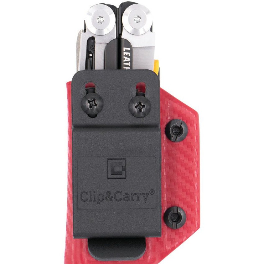 Knife Care * | Online Sales Clp068 Clip & Carry Leatherman Signa Multi Tooll Sheath Red