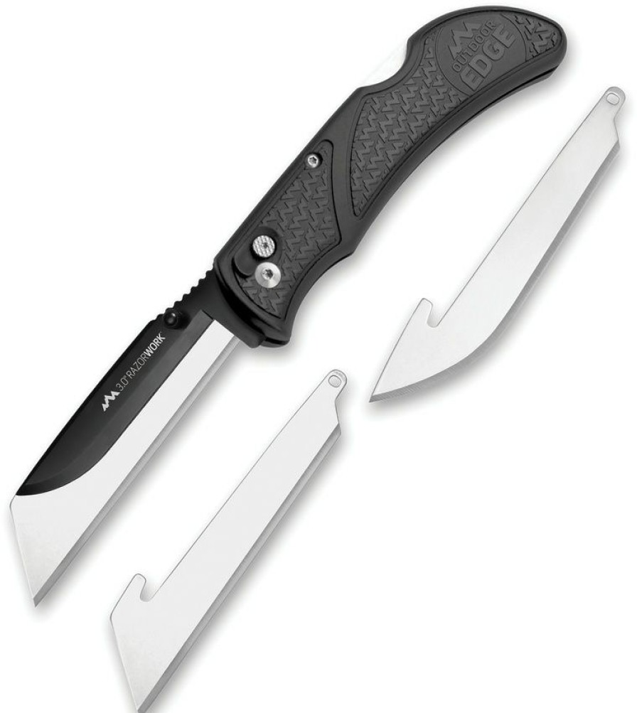 Knives * | Closeout Sale Oerw3060C Outdoor Edge Razor Work Lockback Pocket Knife Gray