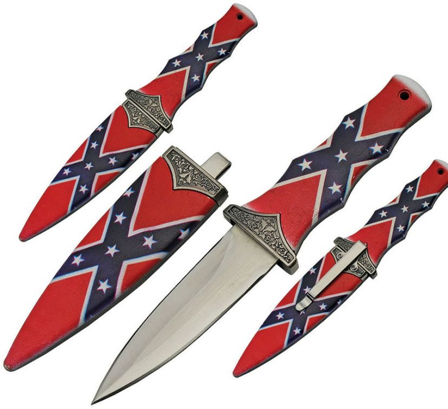 Knives * | Cn211467Cf Boot Knife Confederate Flag Online Sale