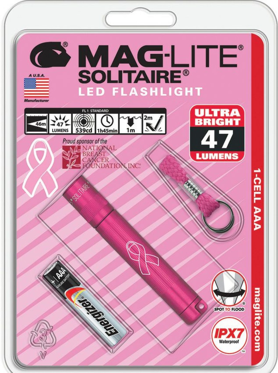 Tools * | Online Ml60347 Maglite Flashlights & Accessories Maglite Led Solitaire National Breast Cancer Foundation