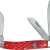 Knives * | Cc0001Jrd Cattleman'S Cutlery Signature Stockman Pocket Knife Red Flash Sale