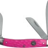 Knives * | Tendy Style Cc0001Jpd Cattleman'S Cutlery Stockman Pocket Knife Pink Delrin