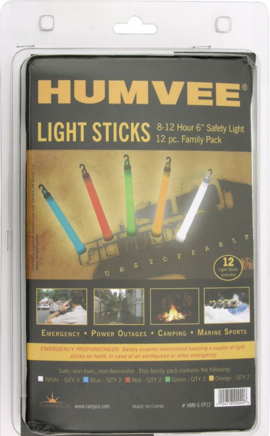 Tools * | Online Sales Hmv6Fp12 Humvee 12 Piece Family Pack Safety Light Sticks